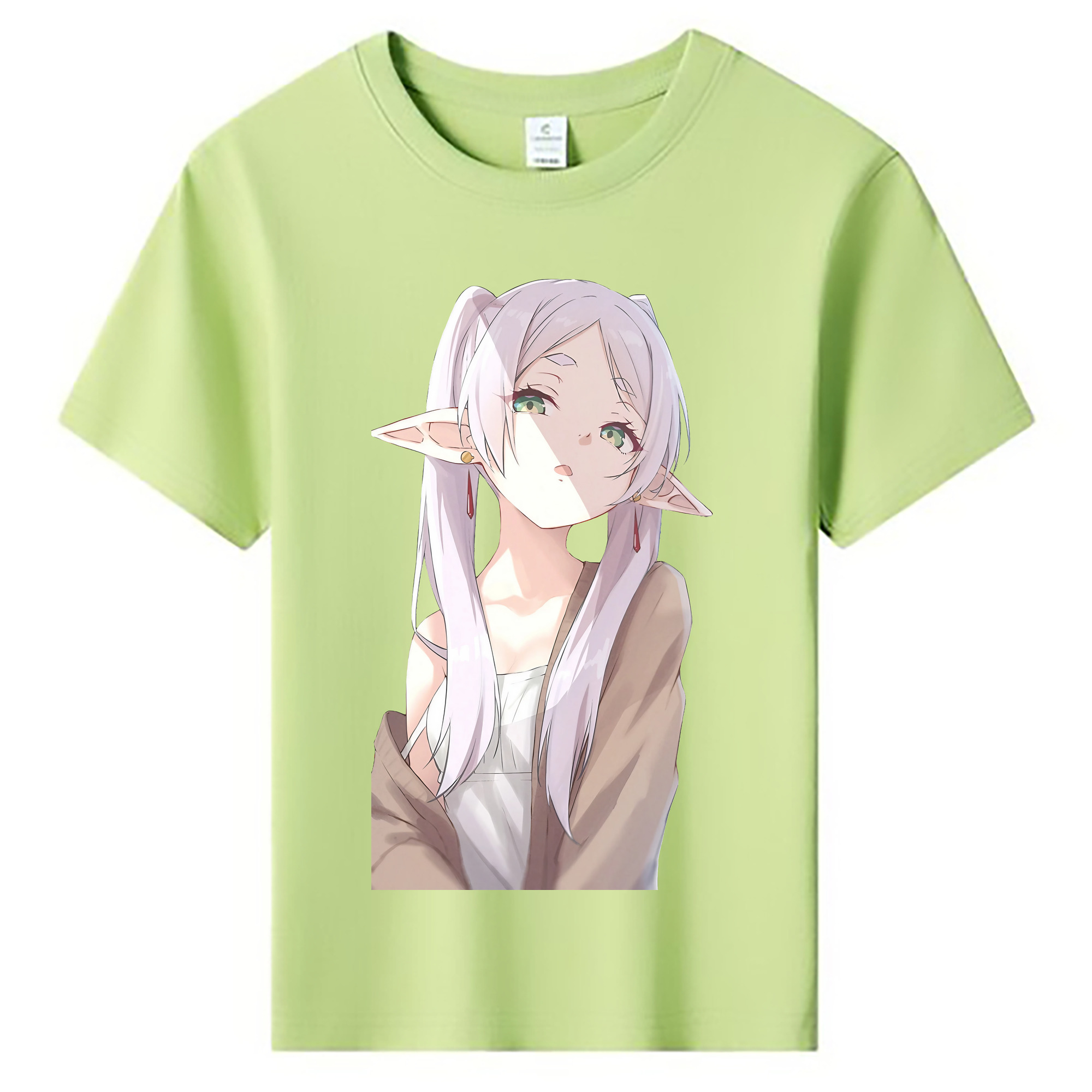 （画像用） 葬送のフリーレン Frieren 綿100％キッズTシャツ（フロントプリント）